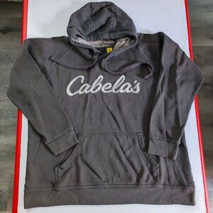 Cabela's pull over hoodie with kangaroo pockets grey men's size XL